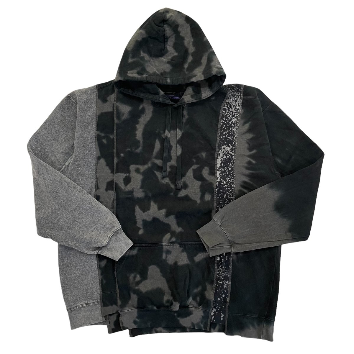 NEEDLES <BR>5 Cuts Hoody - B&W Mishmash (L)

