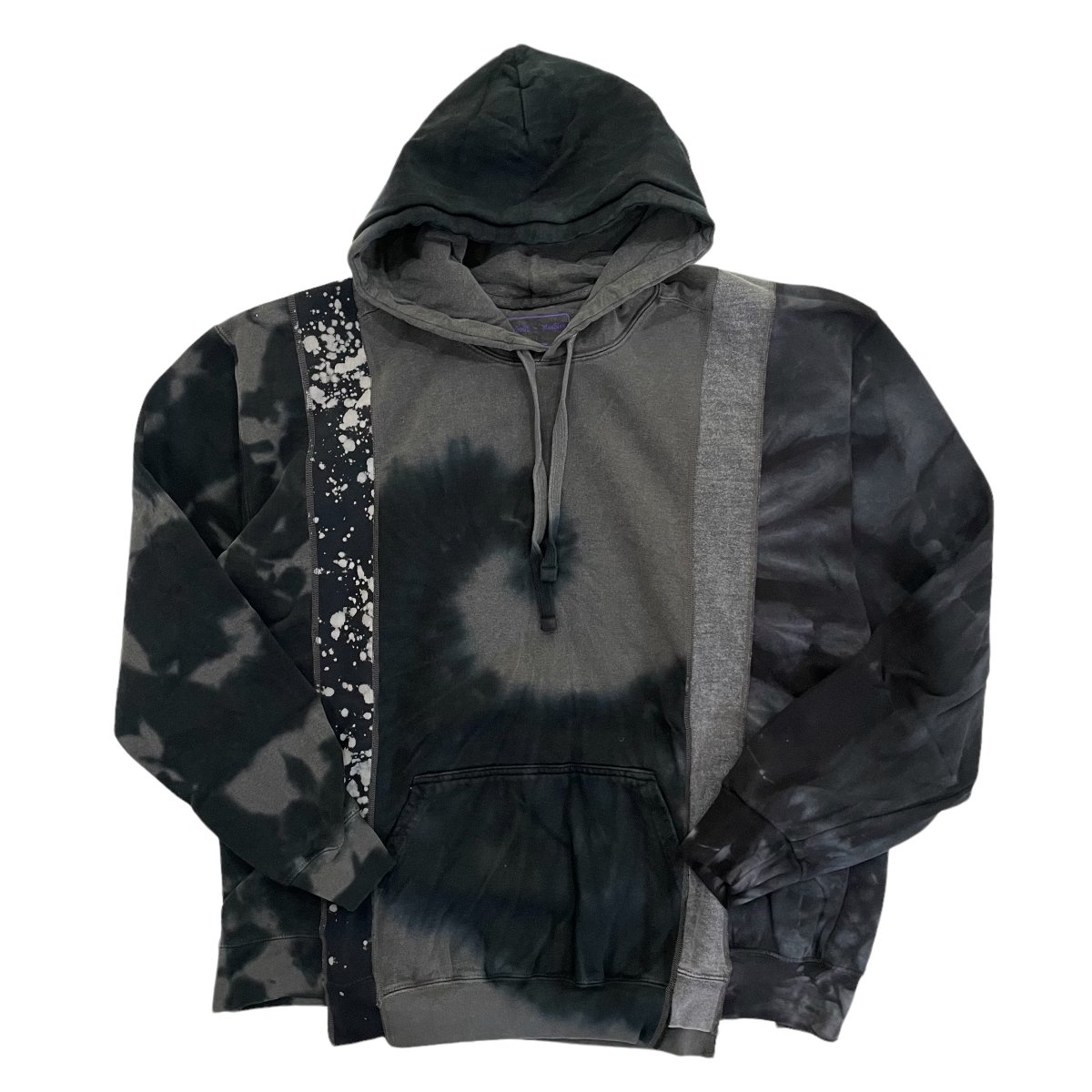 NEEDLES <BR>5 Cuts Hoody - B&W Mishmash (XL)

