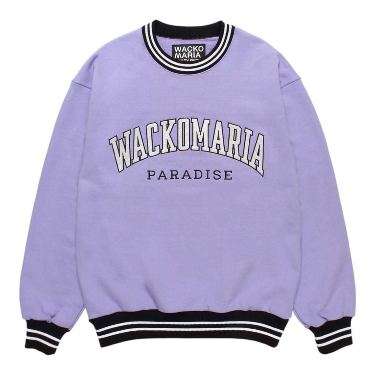 WACKOMARIA<BR>HEAVY WEIGHT CREW NECK SWEAT SHIRT ( TYPE-2 ) (PURPLE)