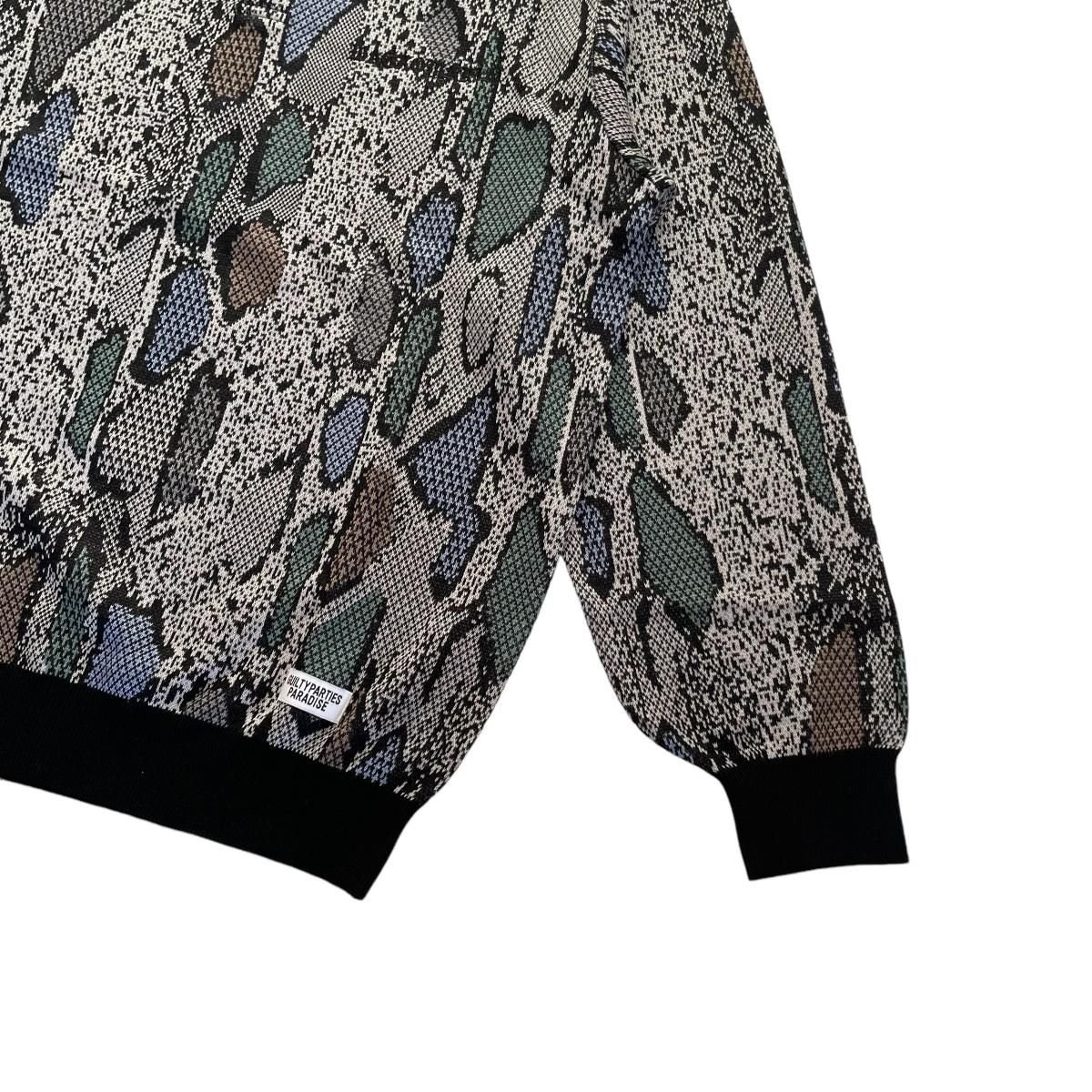 トップス WACKO MARIA Python Knit Polo Shirt M WACKO MARIA PYTHON KNIT POLO SHIRT - EMILIANO ONLINE SHOP