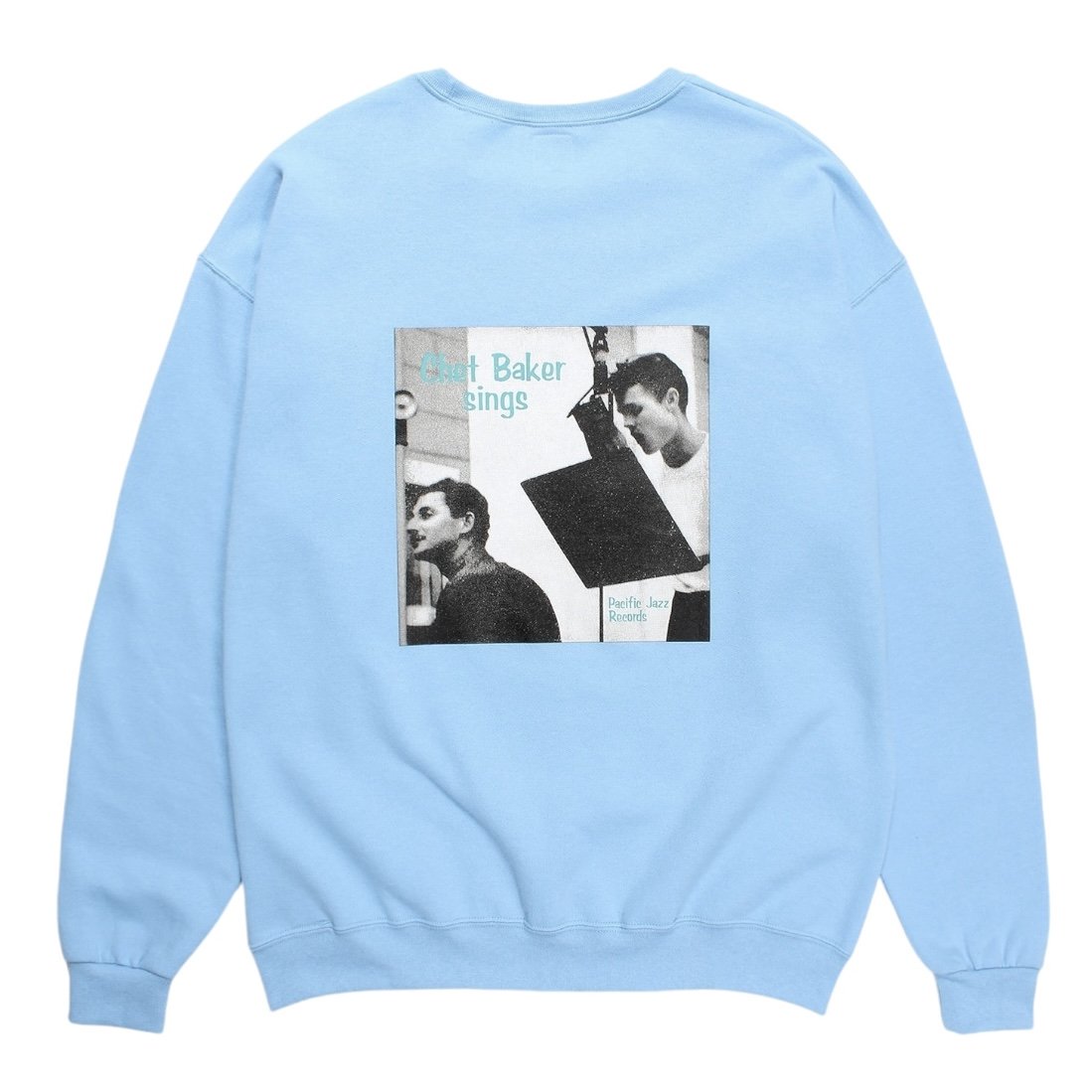 WACKOMARIA<BR>CHET BAKER / CREW NECK SWEAT SHIRT ( TYPE-1 ) (BLUE)