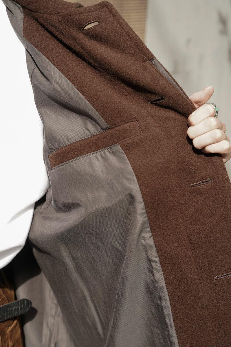 EVCON《エビコン》Wool Stain Collar Half Coat (BROWN EVCON《エビコン》Wool Stain Collar Half Coat (BROWN