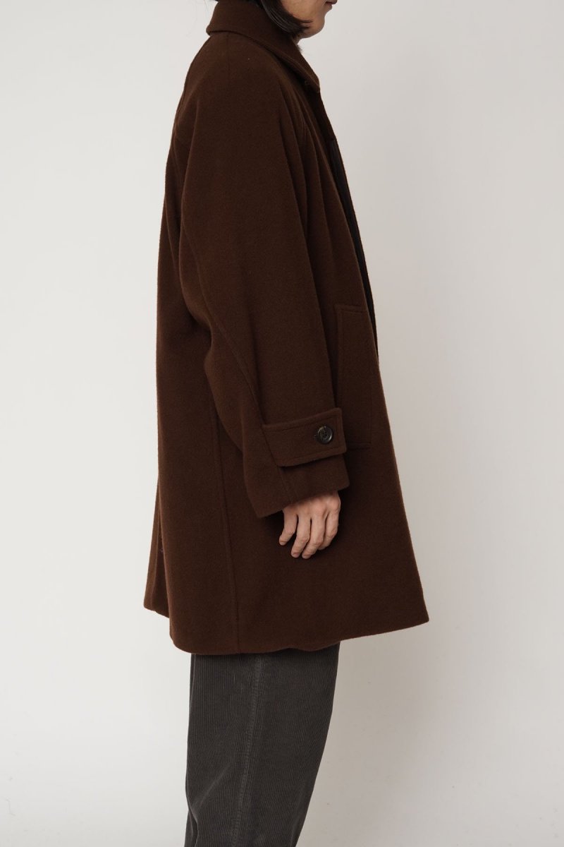 EVCON《エビコン》Wool Stain Collar Half Coat (BROWN) - Cloud9【クラウドナイン】Official  Online Store