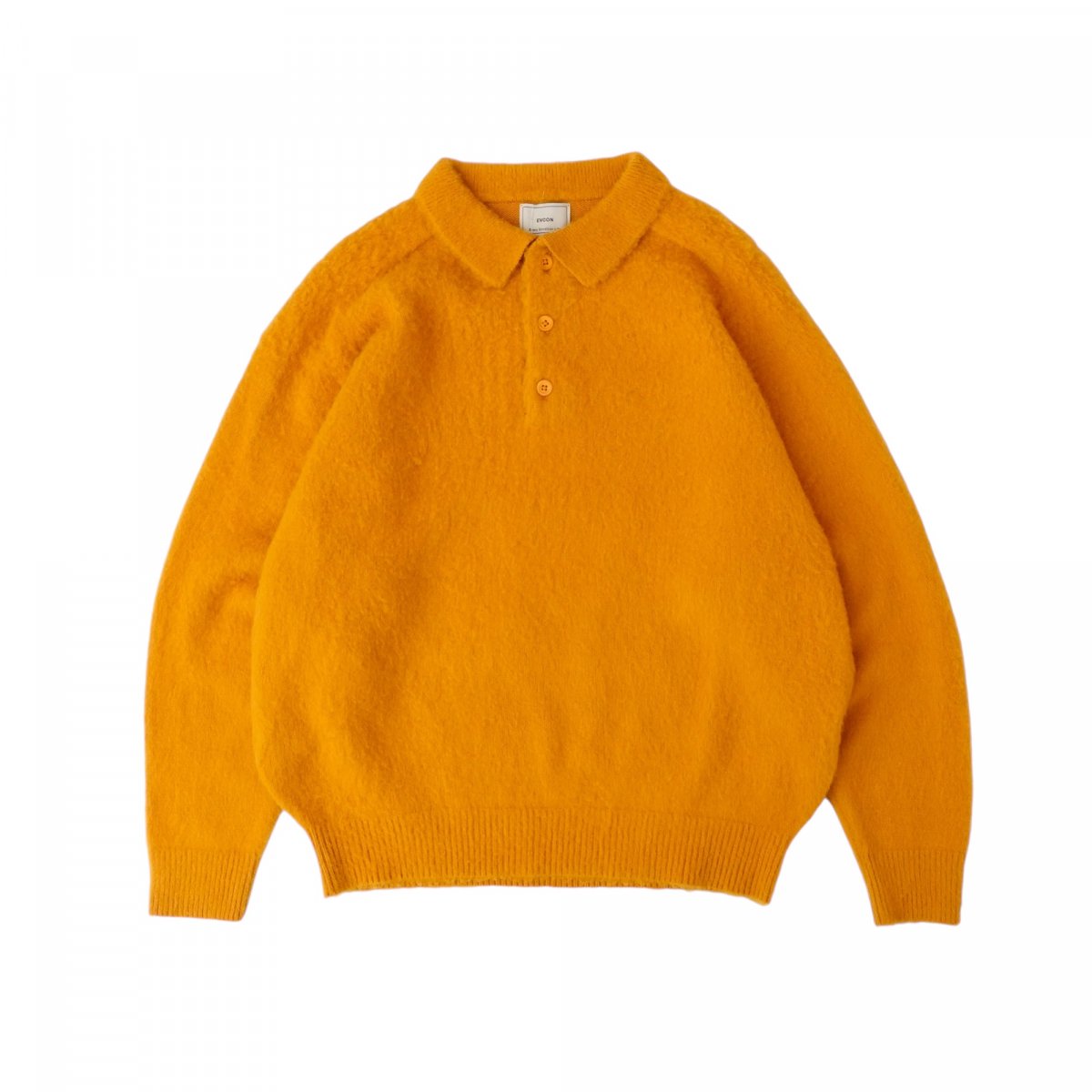 EVCON<BR>Shaggy Polo Knit (MUSTARD)