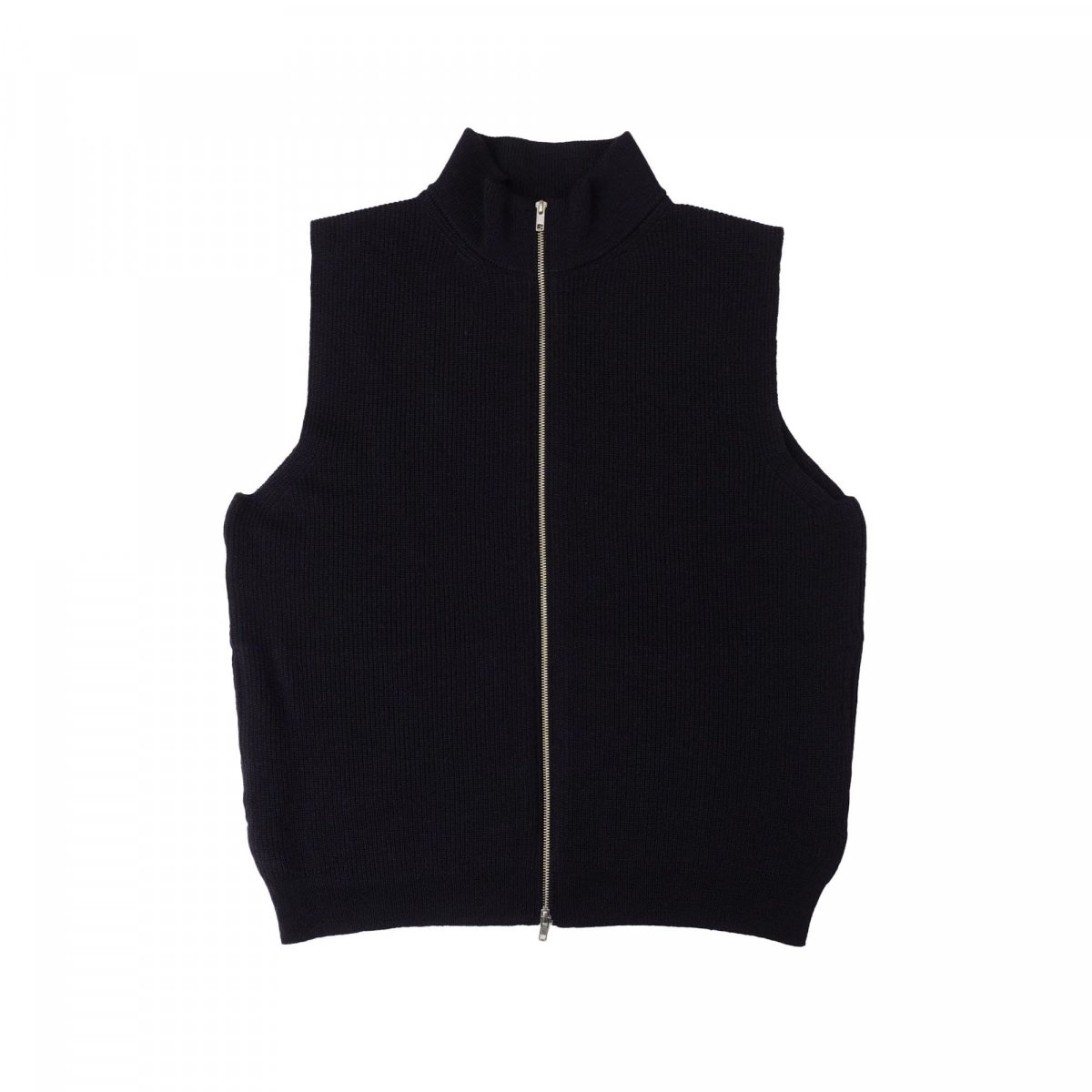 EVCON<BR>Wool Low Gauge Zipup Vest (NAVY)