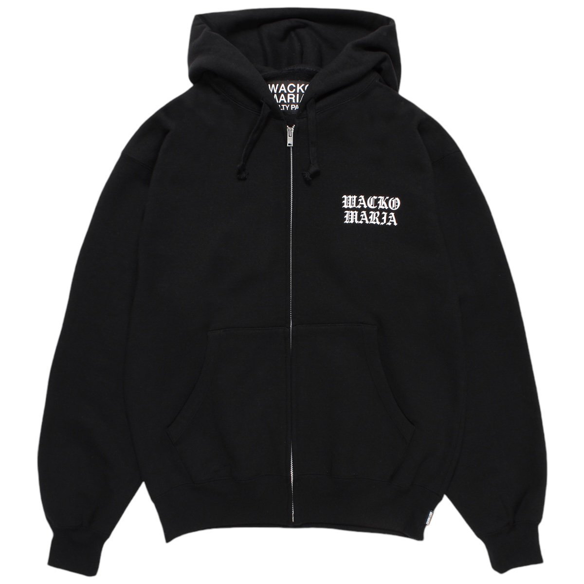 WACKOMARIA<BR>HEAVY WEIGHT FULL ZIP HOODED SWEAT SHIRT ( TYPE-2 ) (BLACK)