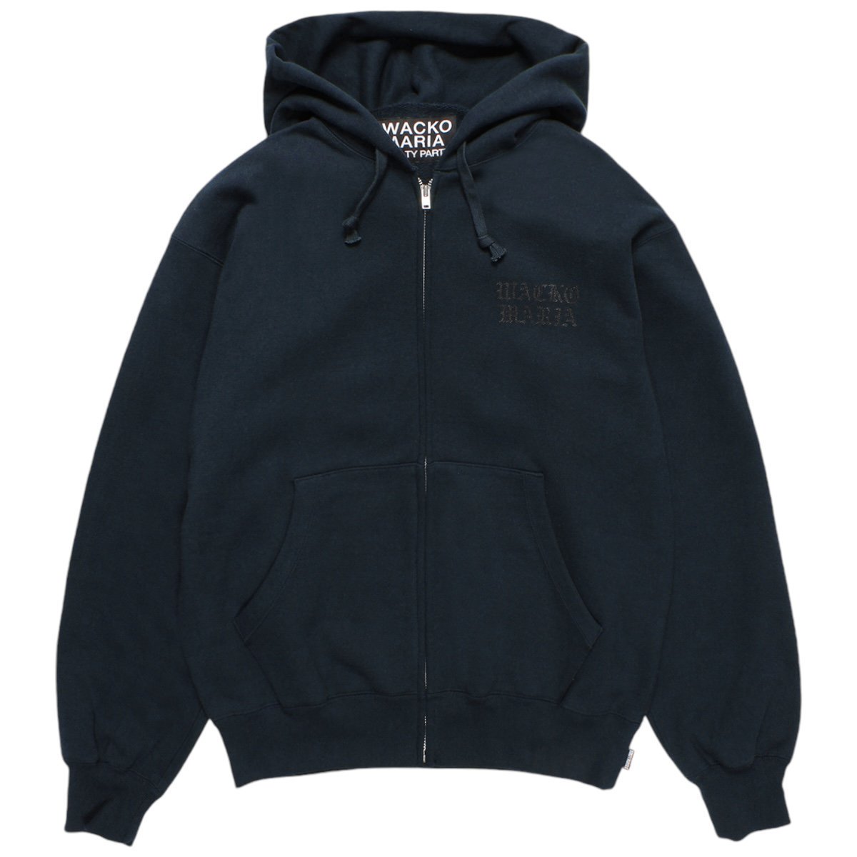 WACKOMARIA<BR>HEAVY WEIGHT FULL ZIP HOODED SWEAT SHIRT ( TYPE-1 ) (NAVY)