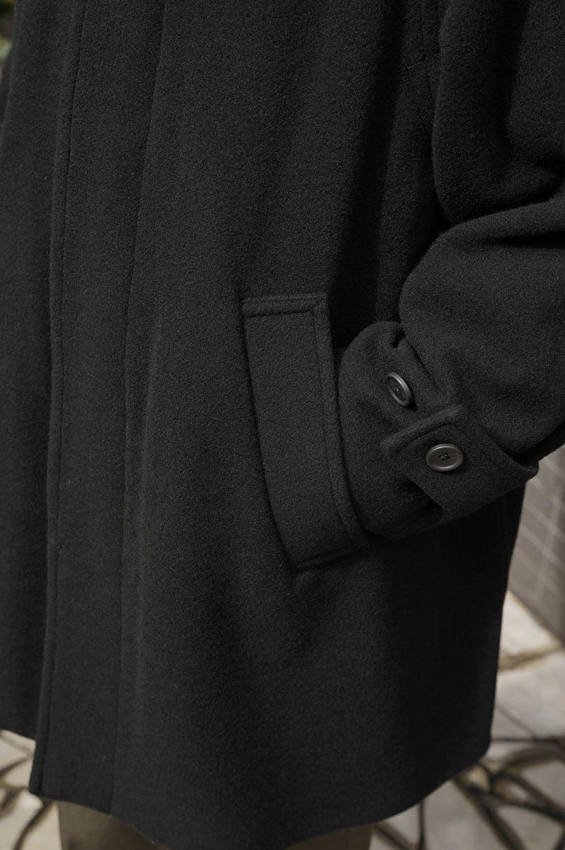 EVCON《エビコン》Wool Stain Collar Half Coat (BLACK) - Cloud9