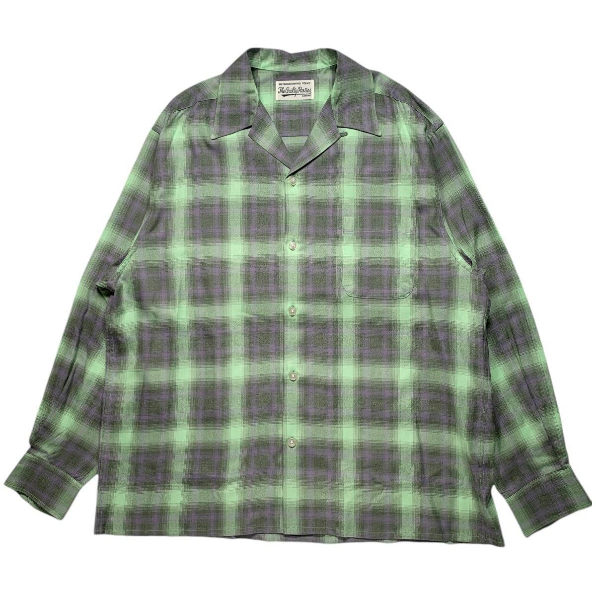 WACKO MARIA《ワコマリア》OMBRE CHECK OPEN COLLAR SHIRT L/S