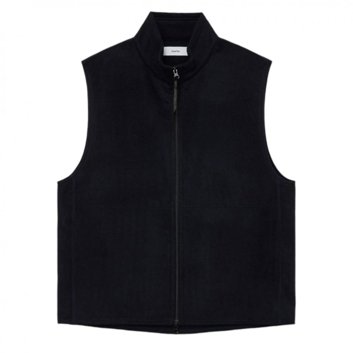 marka <BR>ZIP UP VEST - WOOL SILK BEAVER -