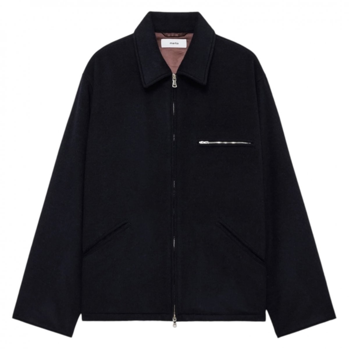 marka <BR>PUFFED WORK JACKET - WOOL SILK BEAVER -