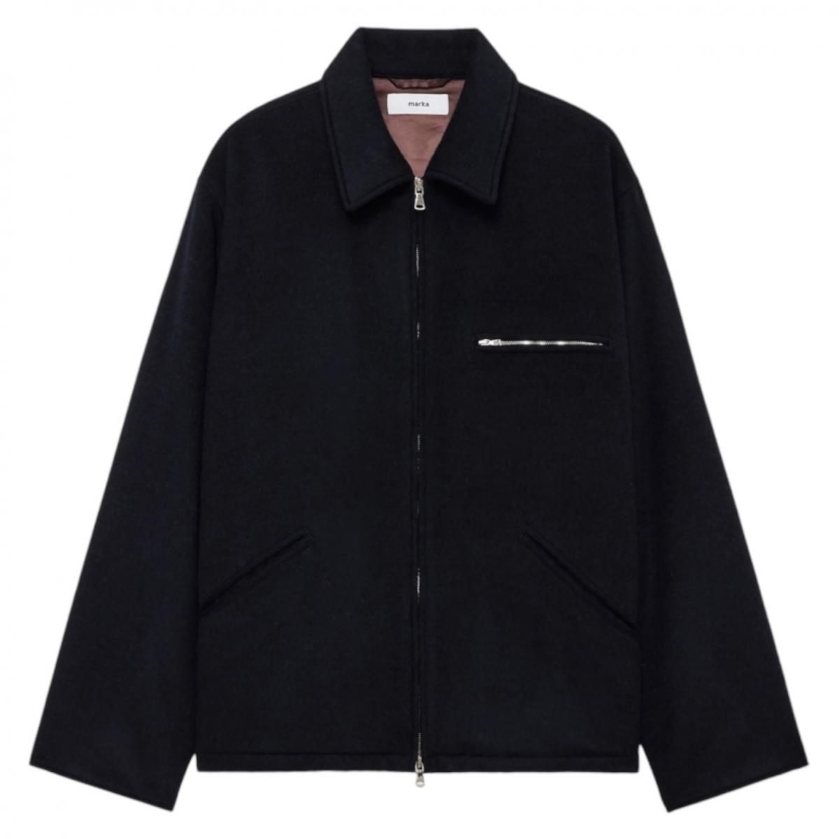 marka <BR>PUFFED WORK JACKET - WOOL SILK BEAVER -