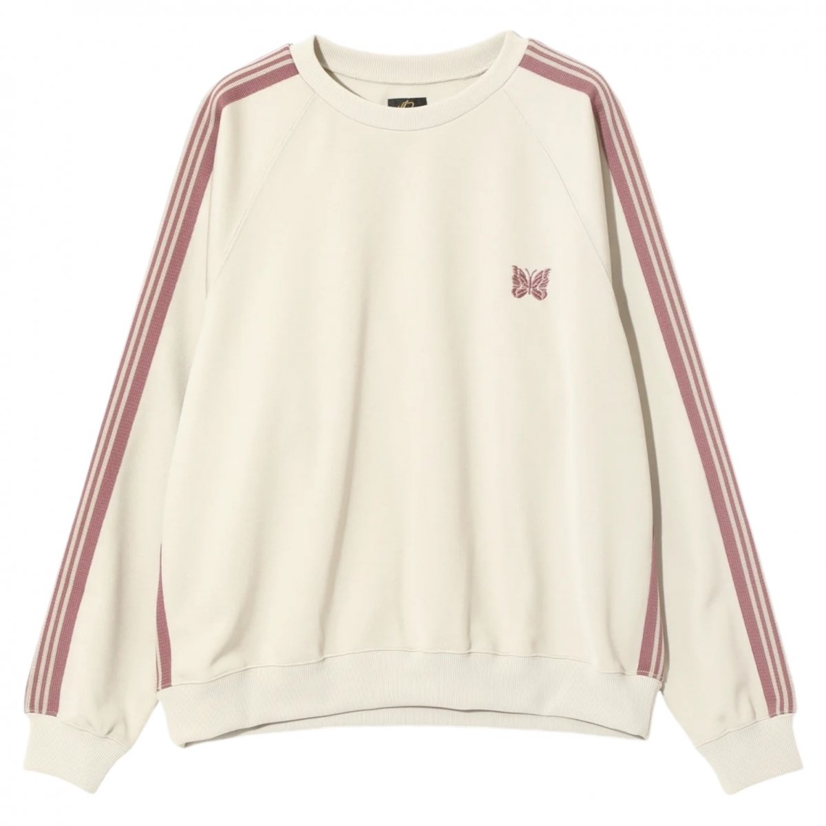 NEEDLES <BR>Track Crew Neck Shirt - Poly Smooth - (IVORY)
