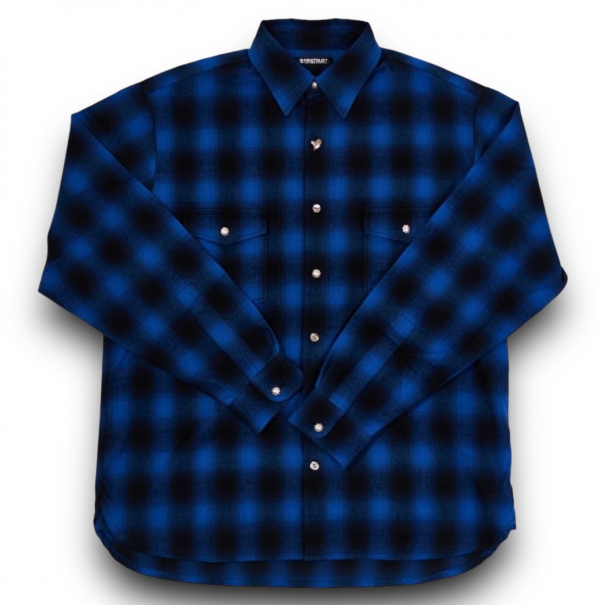 FIRST RUST<BR>WEEKEND / LS SHIRT (ONE LOVE BUTTON) | TRUE BLEU