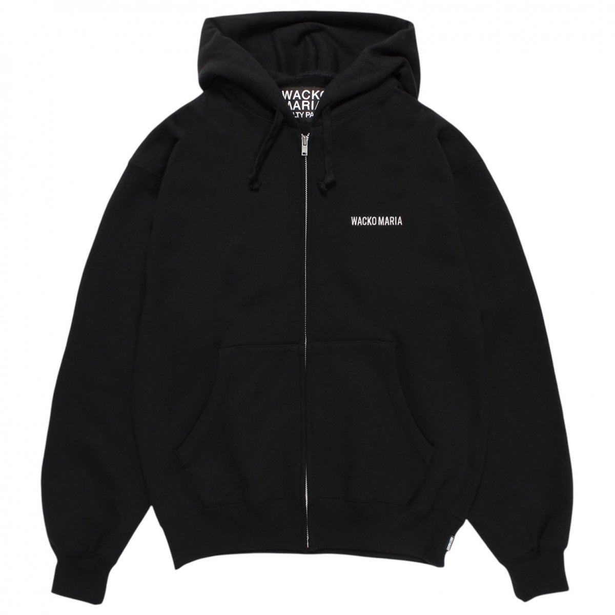 WACKOMARIA<BR> HEAVY WEIGHT FULL ZIP HOODED SWEAT SHIRT (BLACK)