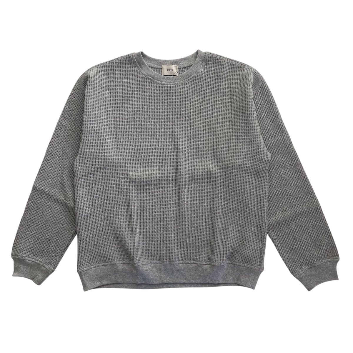 EVCON<BR>WAFFLE CREW NECK (GRAY)