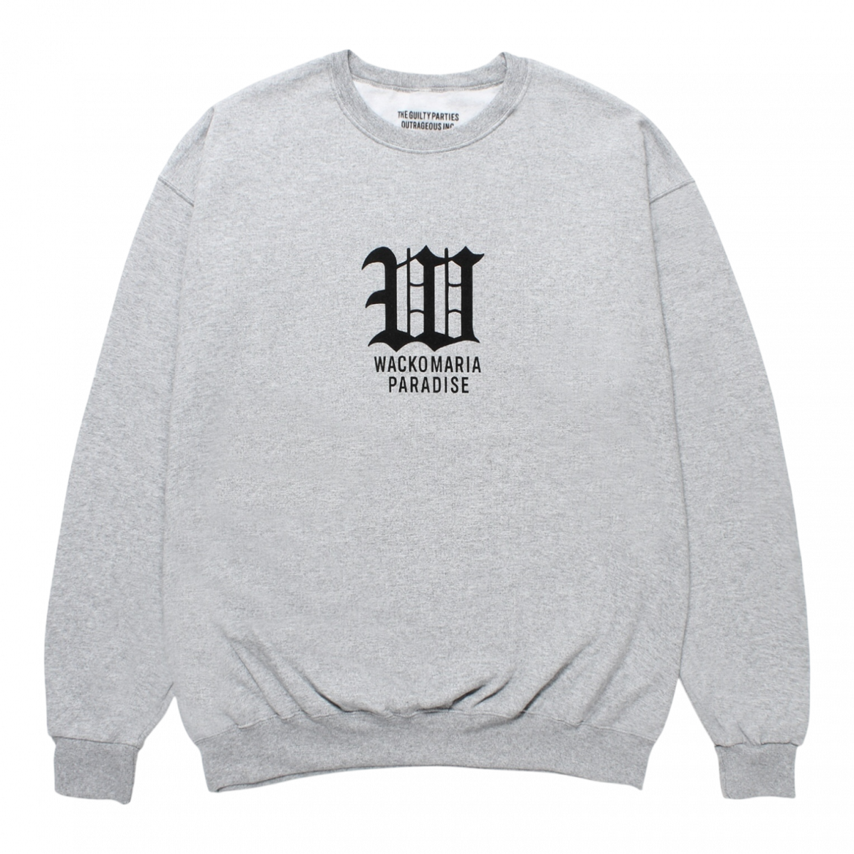 WACKO MARIA《ワコマリア》CREW NECK SWEAT SHIRT (GRAY WACKO MARIA《ワコマリア》CREW NECK SWEAT SHIRT (GRAY