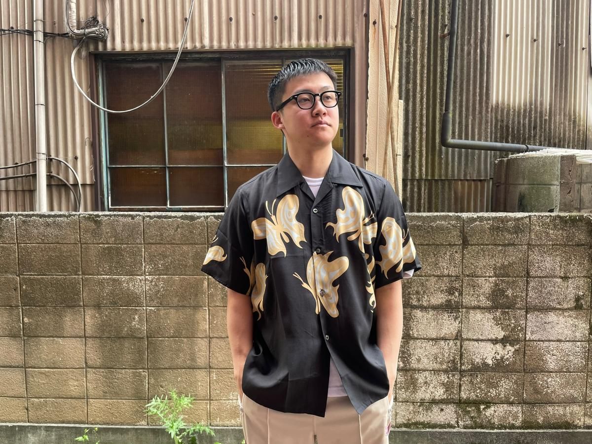 NEEDLES <BR>Needles x Kae Tanaka S/S One-Up Shirt - KT Papillon (Black)
