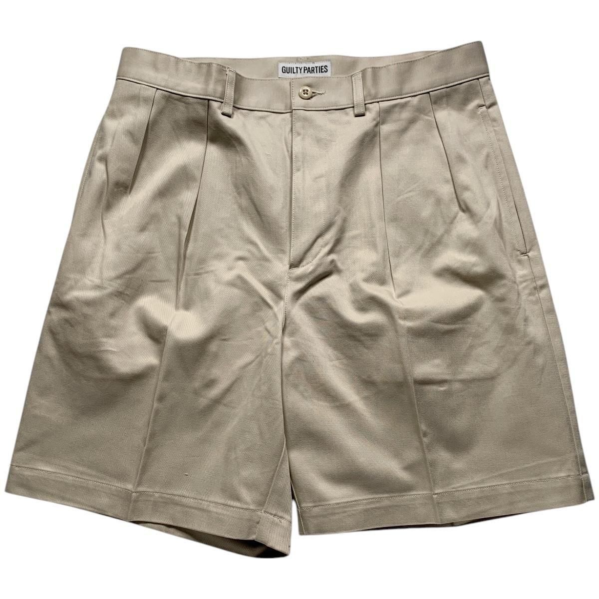 WACKO MARIA/DOUBLE PLEATED CHINO SHORT TROUSERS（BEIGE