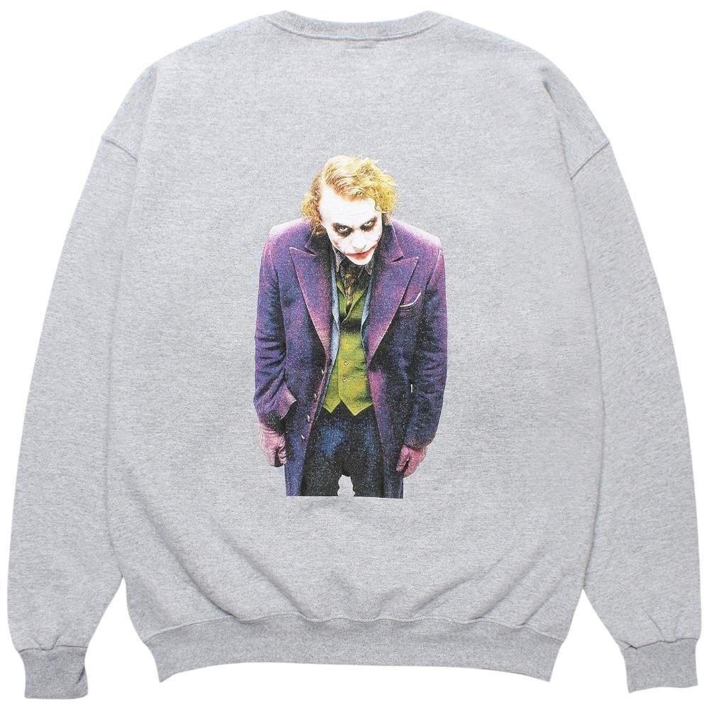 WACKOMARIA<BR>THE DARK KNIGHT TRILOGY / CREW NECK SWEAT SHIRT ( TYPE-5 ) (GRAY)