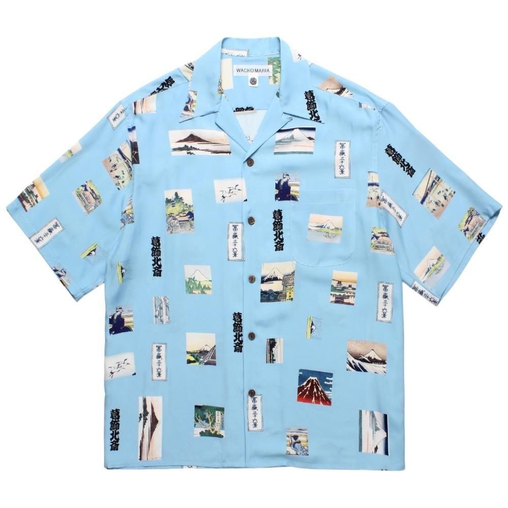 WACKO MARIA《ワコマリア》葛飾北斎 / S/S HAWAIIAN SHIRT (BLUE