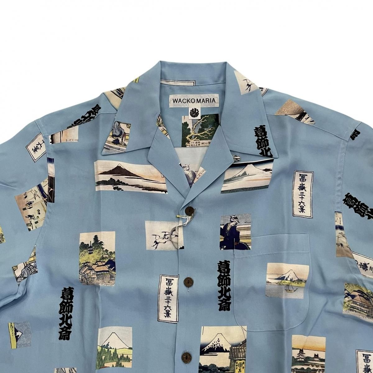WACKO MARIA《ワコマリア》葛飾北斎 / S/S HAWAIIAN SHIRT (BLUE