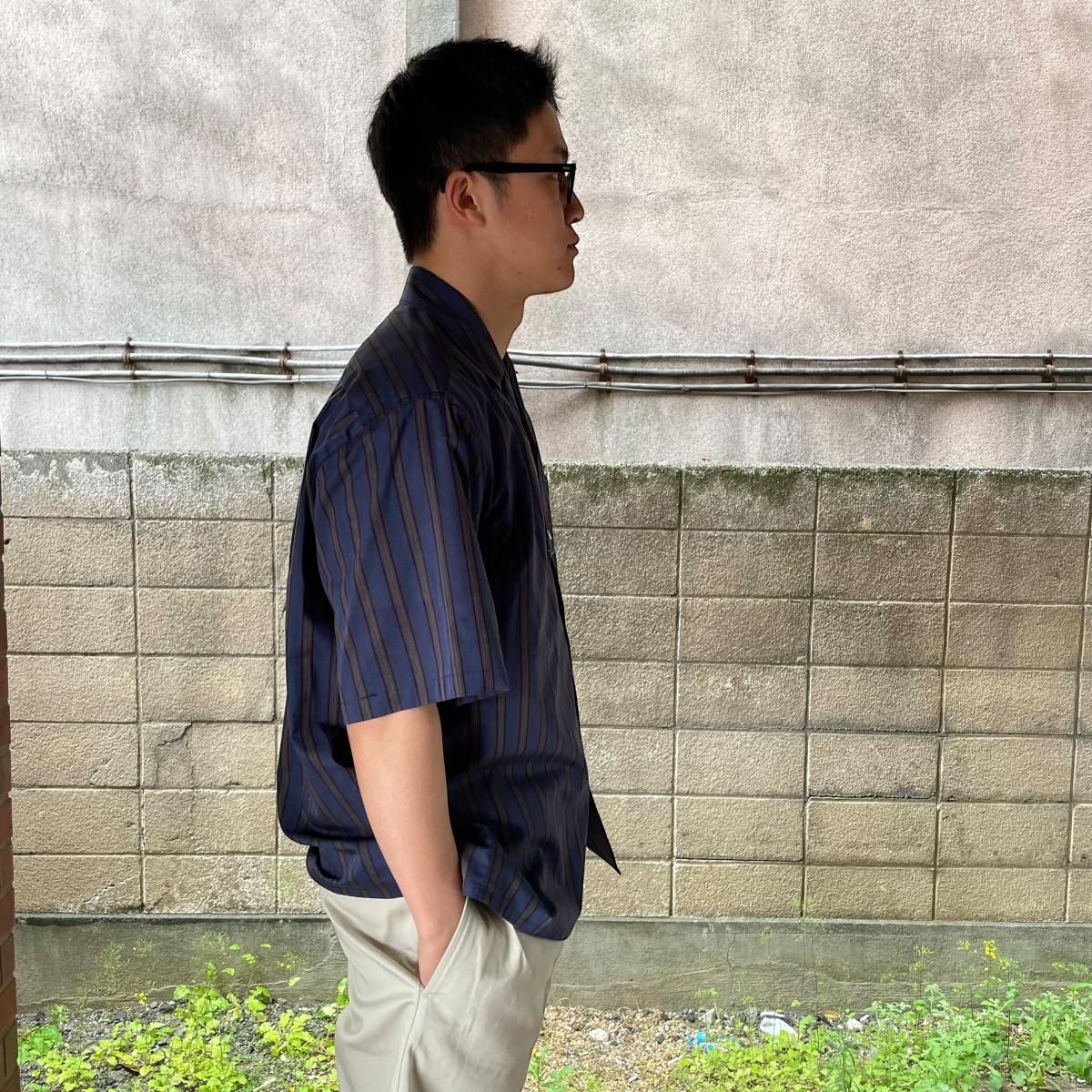 トップス WACKO MARIA STRIPED OPEN COLLAR SHIRT WACKOMARIA STRIPED OPEN COLLAR SHIRT | integral