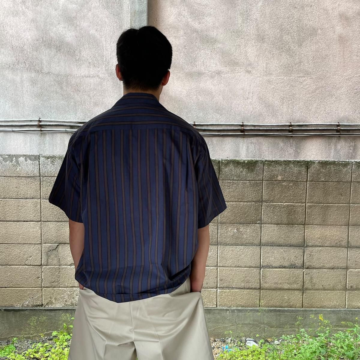 WACKO MARIA《ワコマリア》STRIPED OPEN COLLAR SHIRT S/S