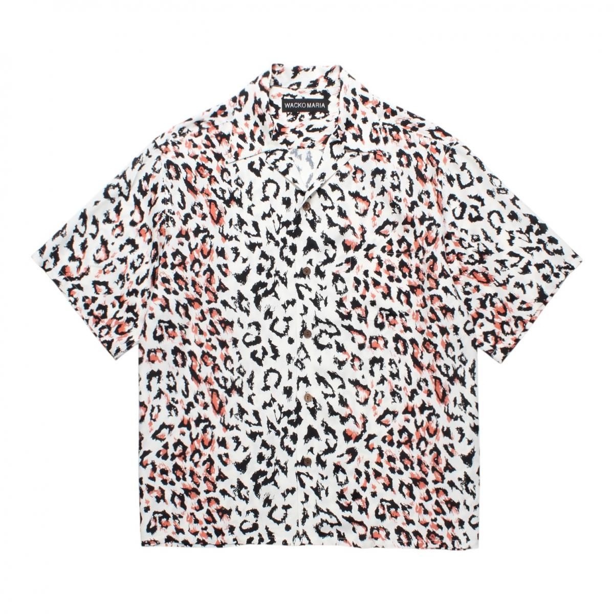 WACKOMARIA<BR>HAWAIIAN SHIRT S/S ( TYPE-1 ) (WHITE)