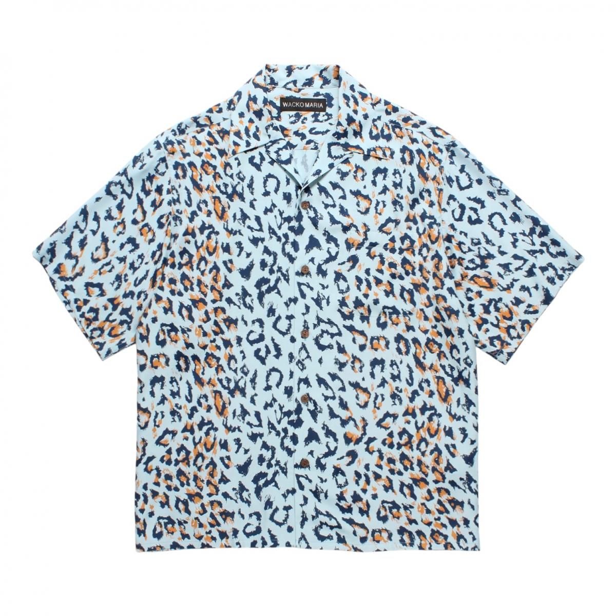 WACKOMARIA<BR>HAWAIIAN SHIRT S/S ( TYPE-1 ) (BLUE)