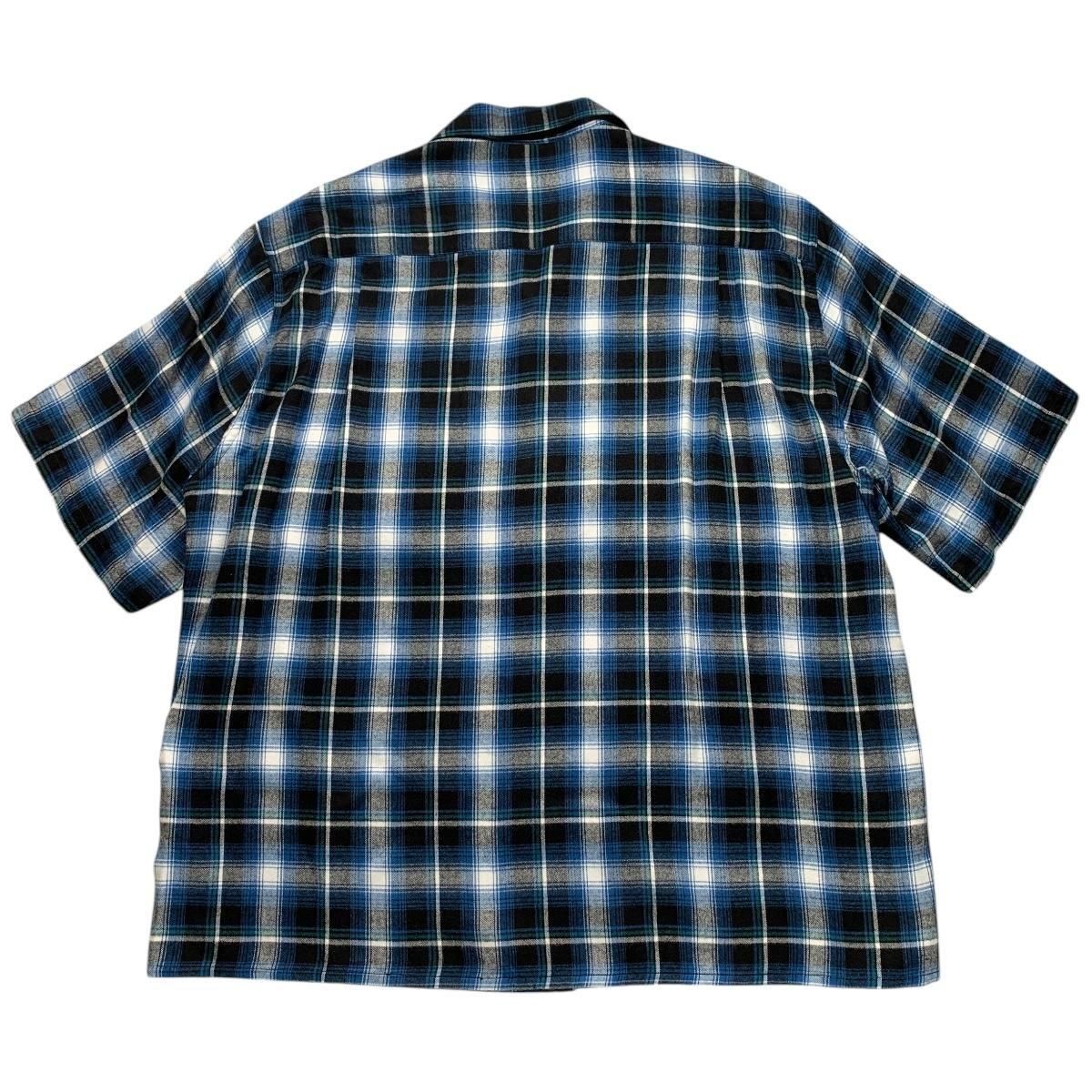 WACKO MARIA《ワコマリア》OMBRE CHECK OPEN COLLAR SHIRT S/S