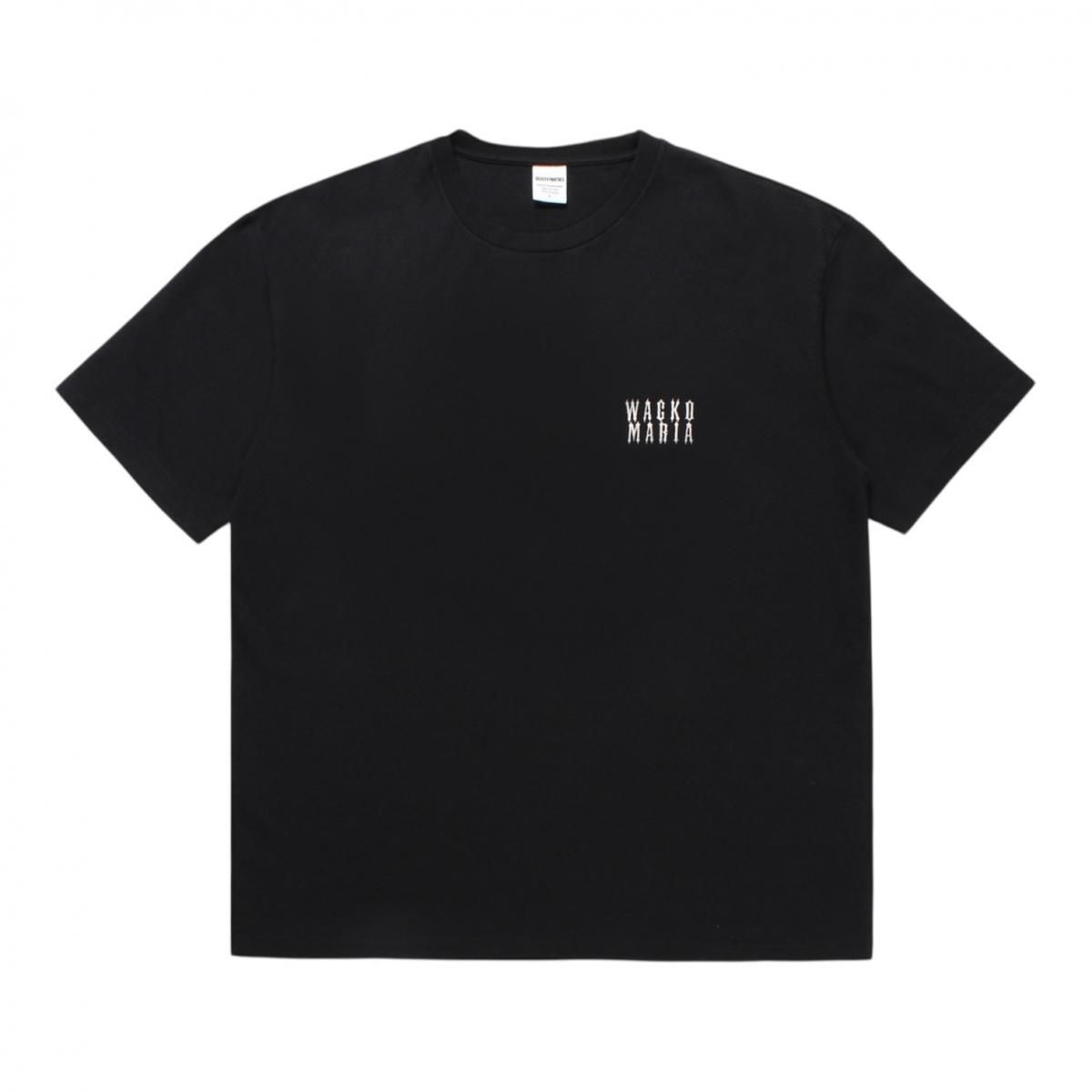 WACKOMARIA<BR>WASHED HEAVY WEIGHT CREW NECK T-SHIRT ( TYPE-3 ) (BLACK)