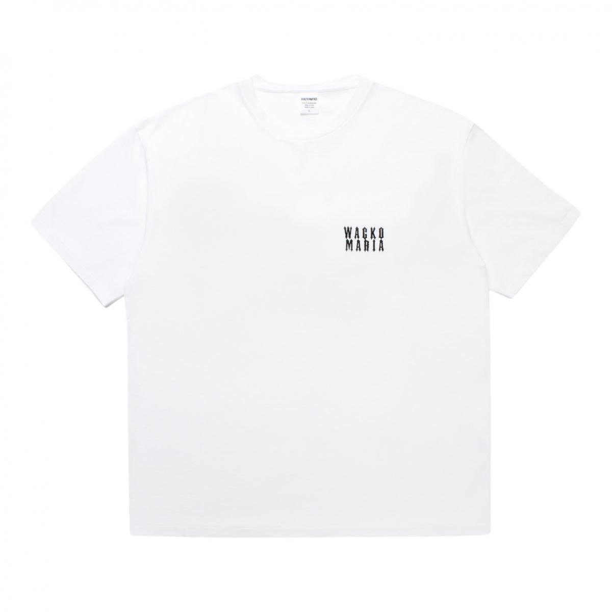 WACKOMARIA<BR>WASHED HEAVY WEIGHT CREW NECK T-SHIRT ( TYPE-3 ) (WHITE)