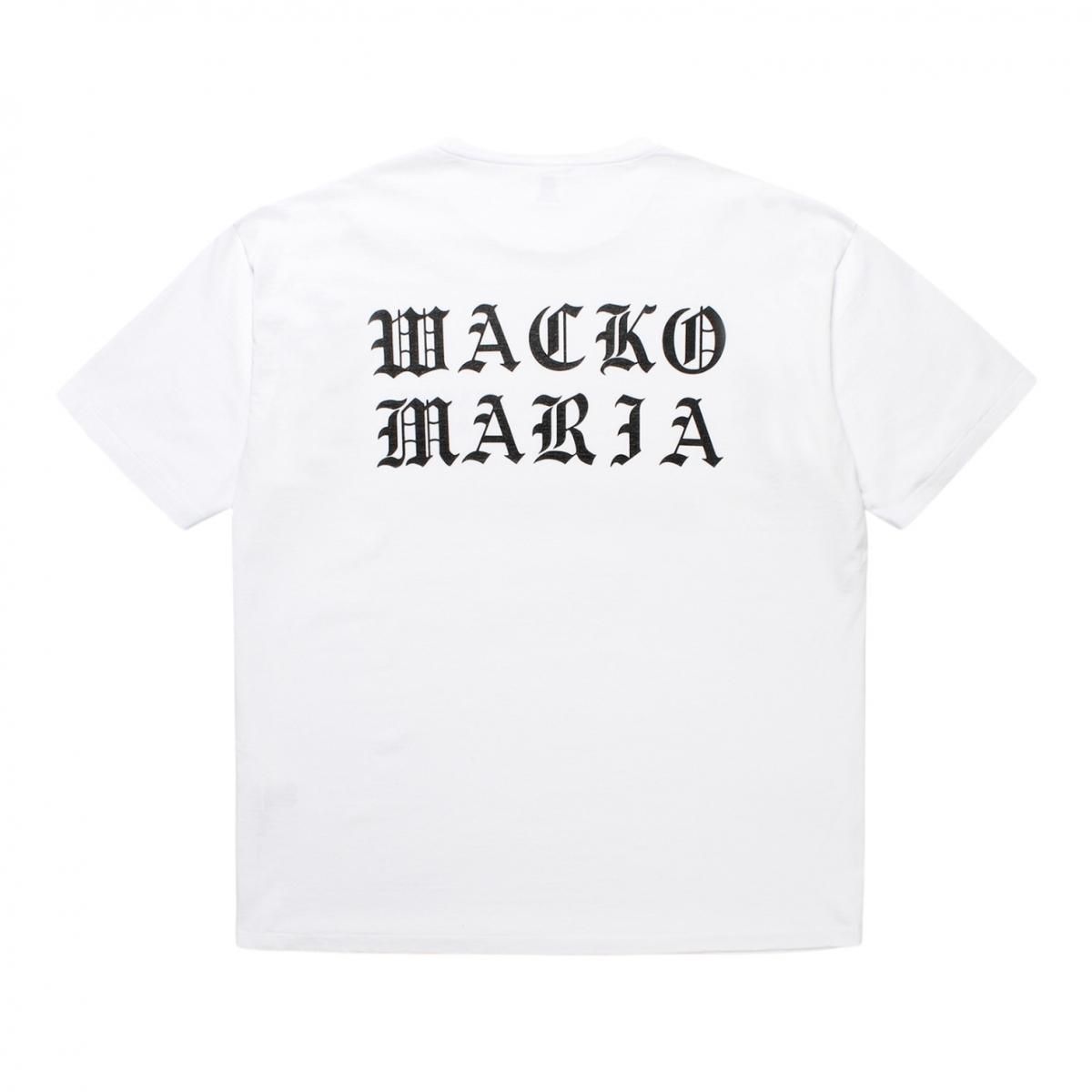 WACKOMARIA<BR>WASHED HEAVY WEIGHT CREW NECK T-SHIRT ( TYPE-11 ) (WHITE)