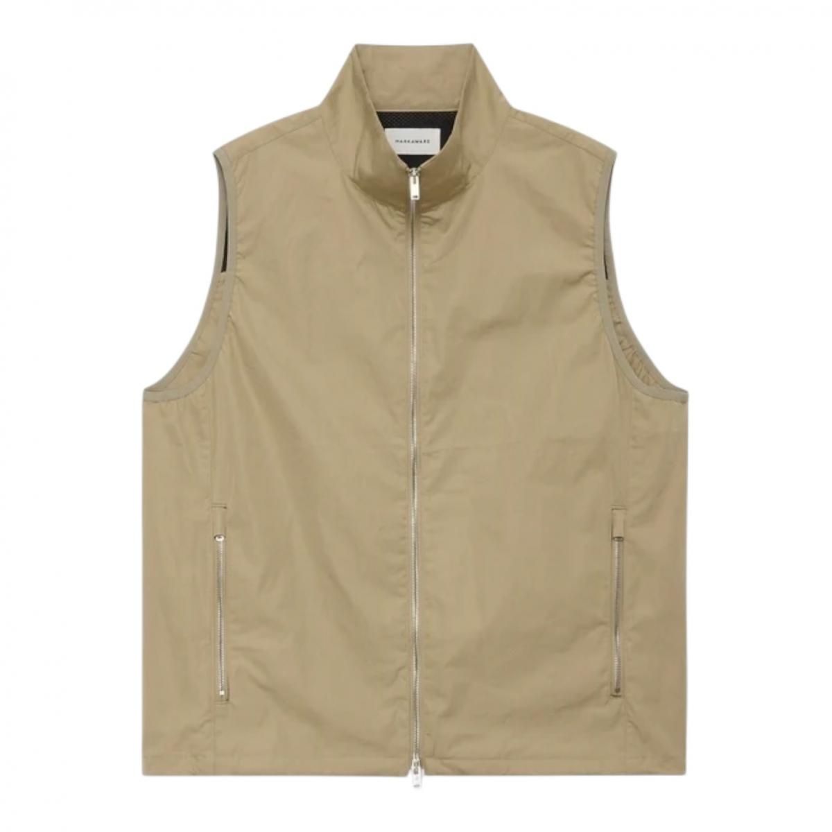 MARKAWARE <BR>ULTRA LIGHT ALL WEATHER CLOTH GYM VEST (BEIGE)