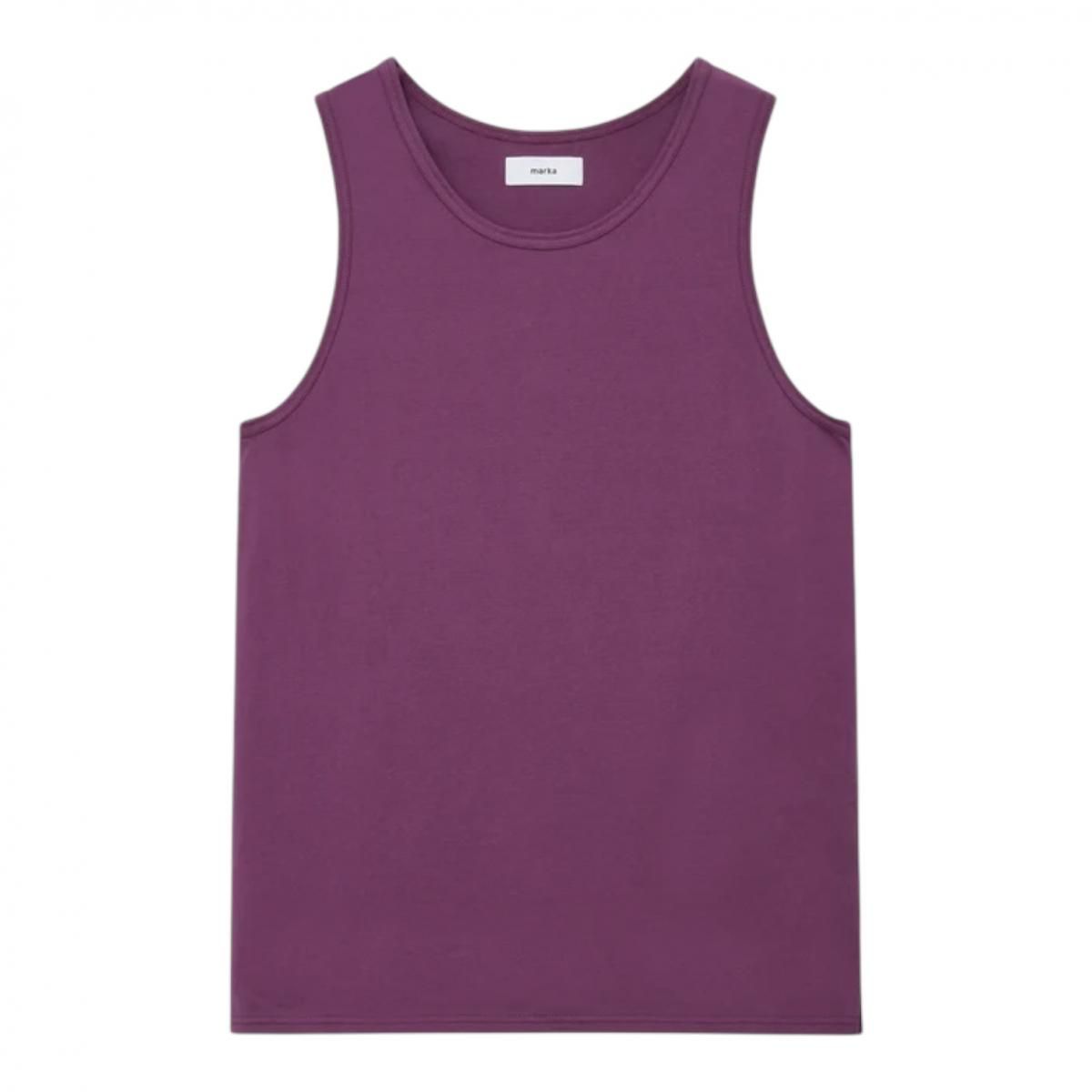 marka <BR> 40/2 ORGANIC COTTON KNIT TANK TOP (PURPLE)