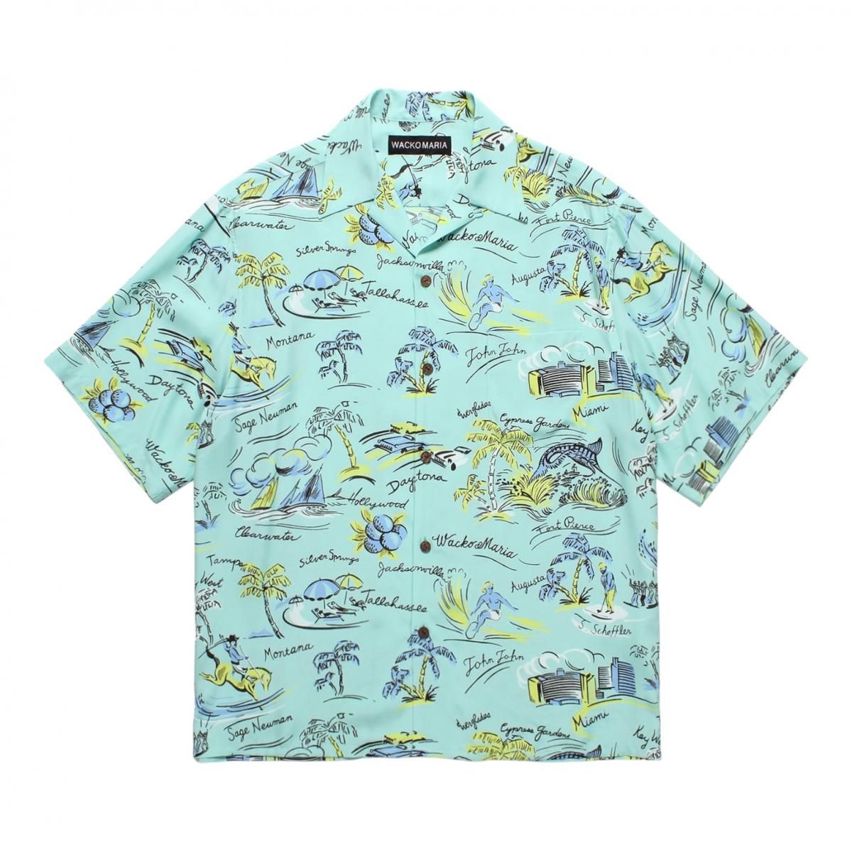 WACKOMARIA<BR>HAWAIIAN SHIRT S/S ( TYPE-2 ) (MINT)