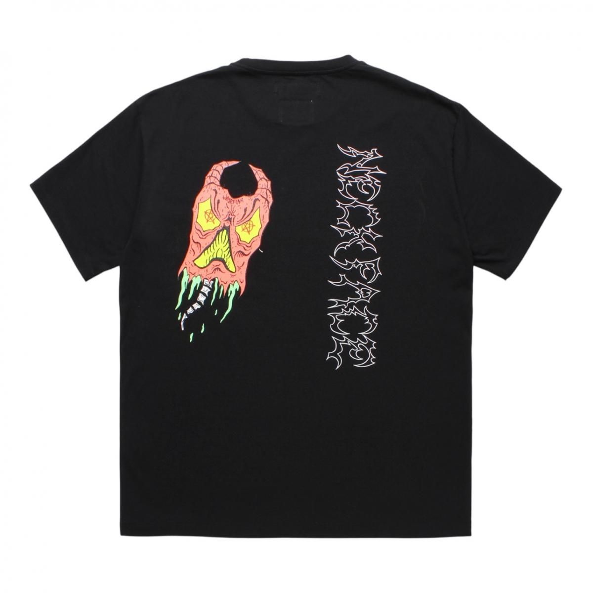 WACKOMARIA<BR>NECK FACE / WASHED HEAVY WEIGHT CREW NECK T-SHIRT ( TYPE-2 ) (BLACK)