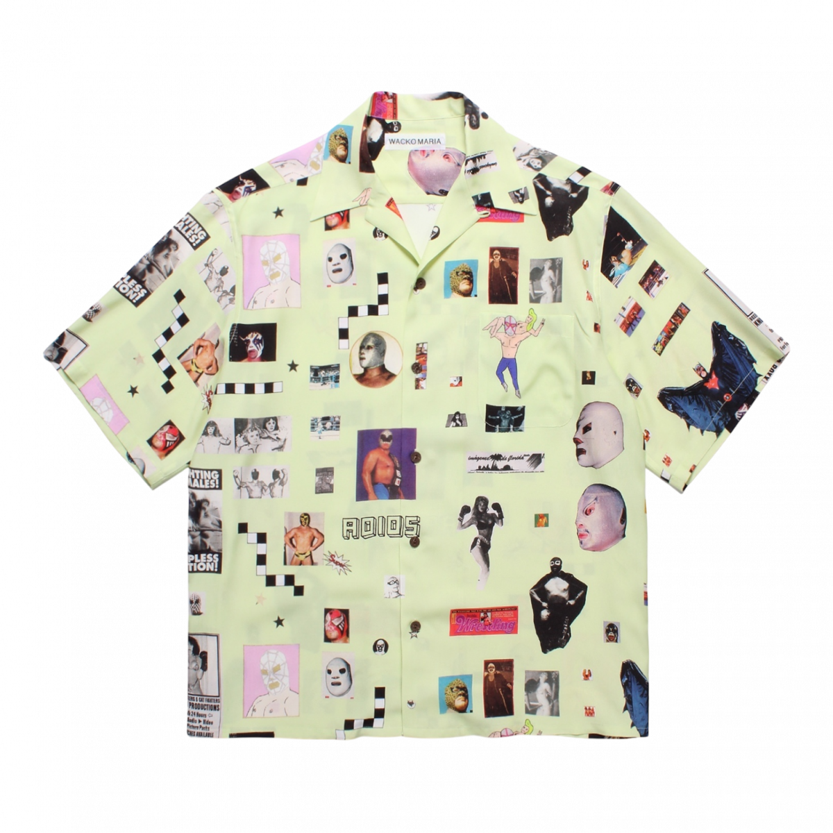 WACKOMARIA<BR>HAWAIIAN SHIRT S/S ( TYPE-9 ) (LIME)