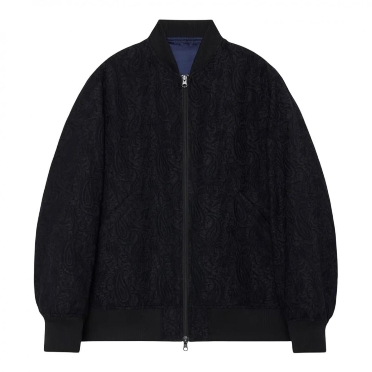 marka <BR>Recycled Polyester X Recycled Wool Paisley Jacquard Bomber Jacket