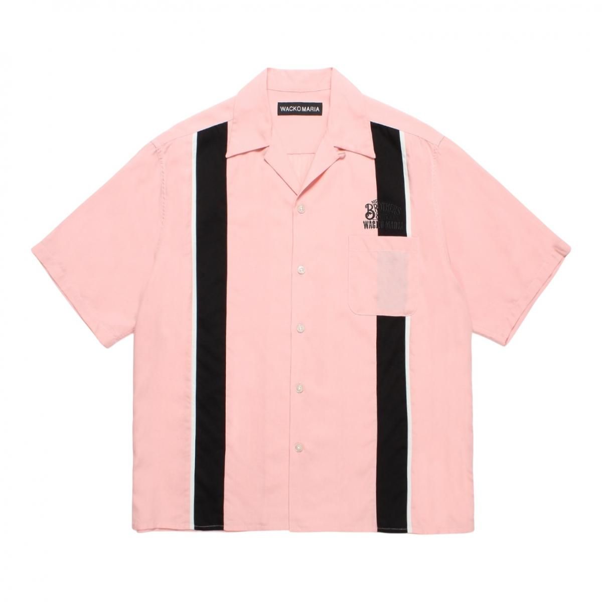 WACKOMARIA<BR>MR BROTHERS CUT CLUB / SWITCHING SHIRT (PINK)