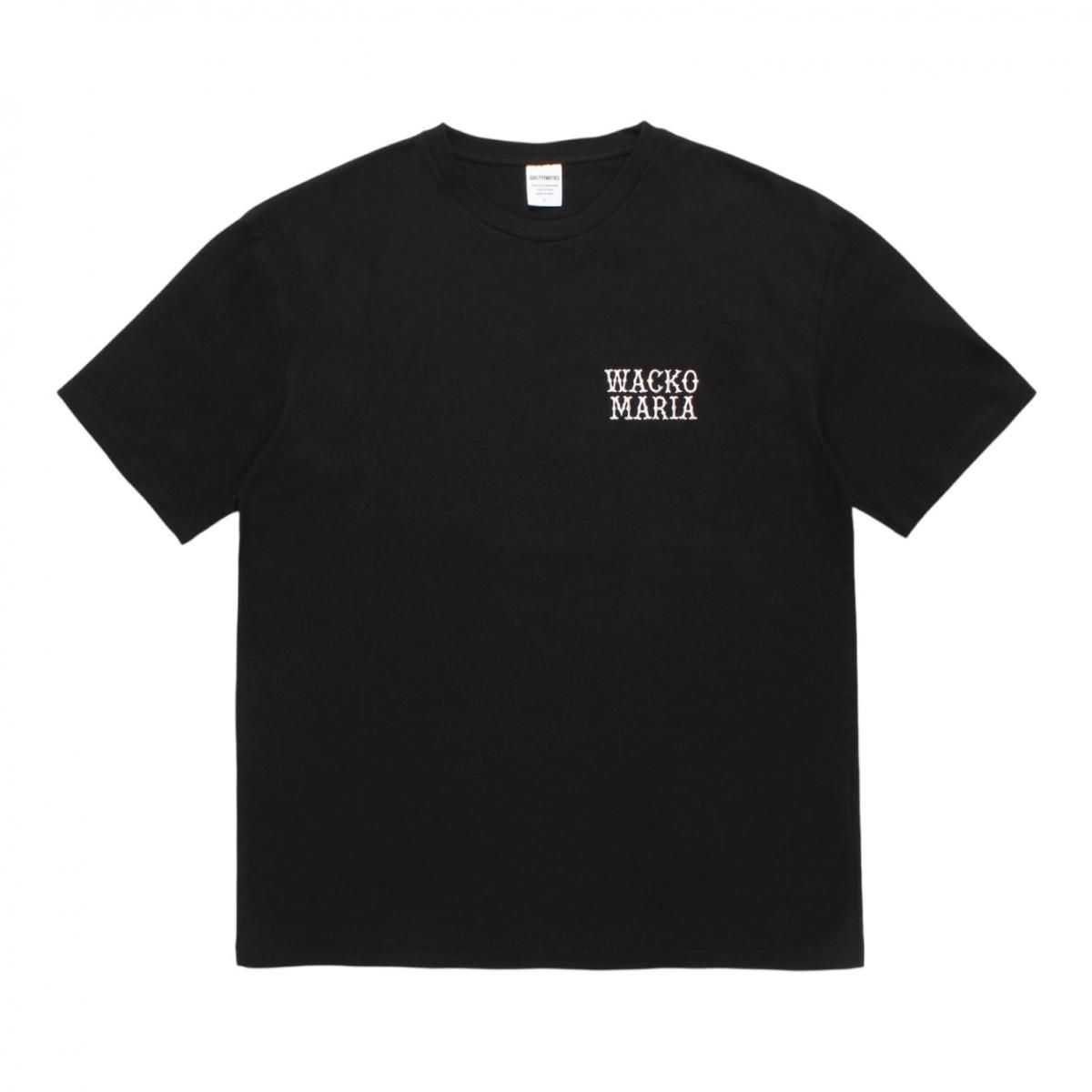 WACKOMARIA<BR>25FW-WMT-WT02 WASHED HEAVY WEIGHT CREW NECK T-SHIRT ( TYPE-2 ) (BLACK)