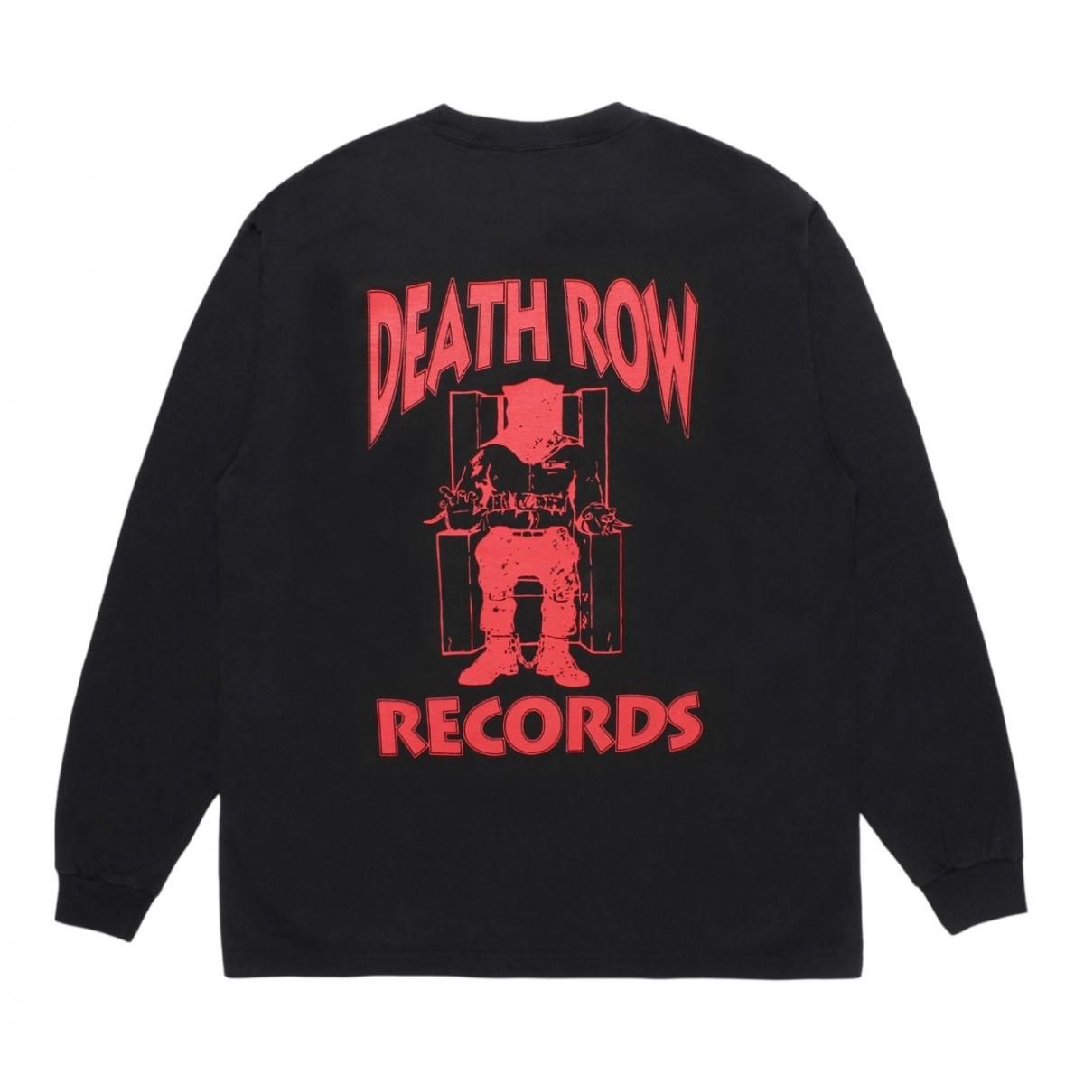 WACKOMARIA<BR>DEATH ROW RECORDS / WASHED HEAVY WEIGHT CREW NECK LONG SLEEVE T-SHIRT (BLACK)