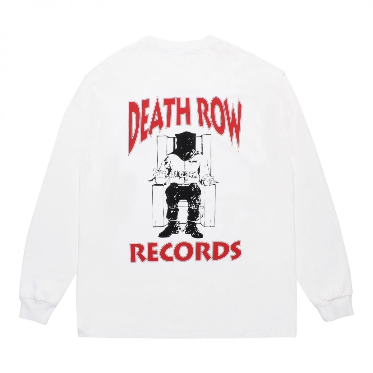 WACKOMARIA<BR>DEATH ROW RECORDS / WASHED HEAVY WEIGHT CREW NECK LONG SLEEVE T-SHIRT (WHITE)
