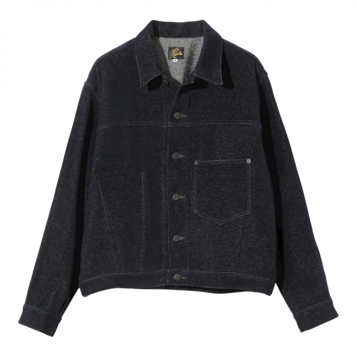 NEEDLES <BR> DARTS BOTTOM JEAN JACKET - WASHI CHENILLE