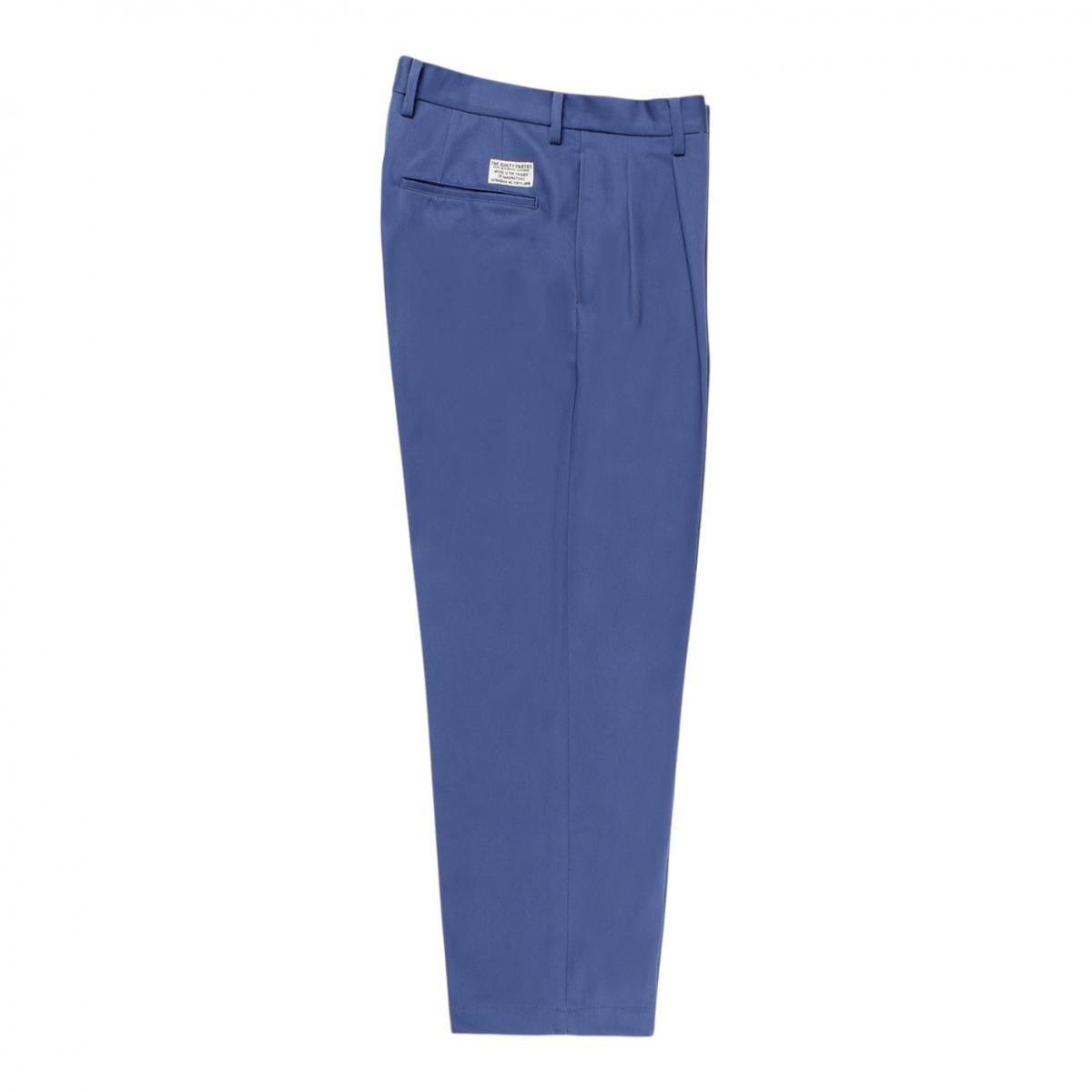 WACKOMARIA<BR> DOUBLE PLEATED CHINO TROUSERS ( TYPE-1 ) (BLUE)