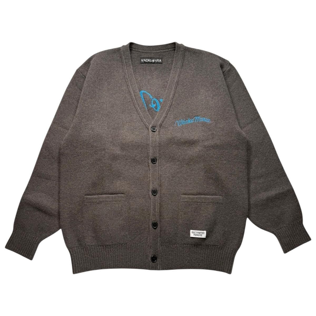 ニンゴ ワコマリア クラシックカーディガン グレー M WACKO MARIA《ワコマリア》CLASSIC CARDIGAN ( TYPE-1 ) (GRAY