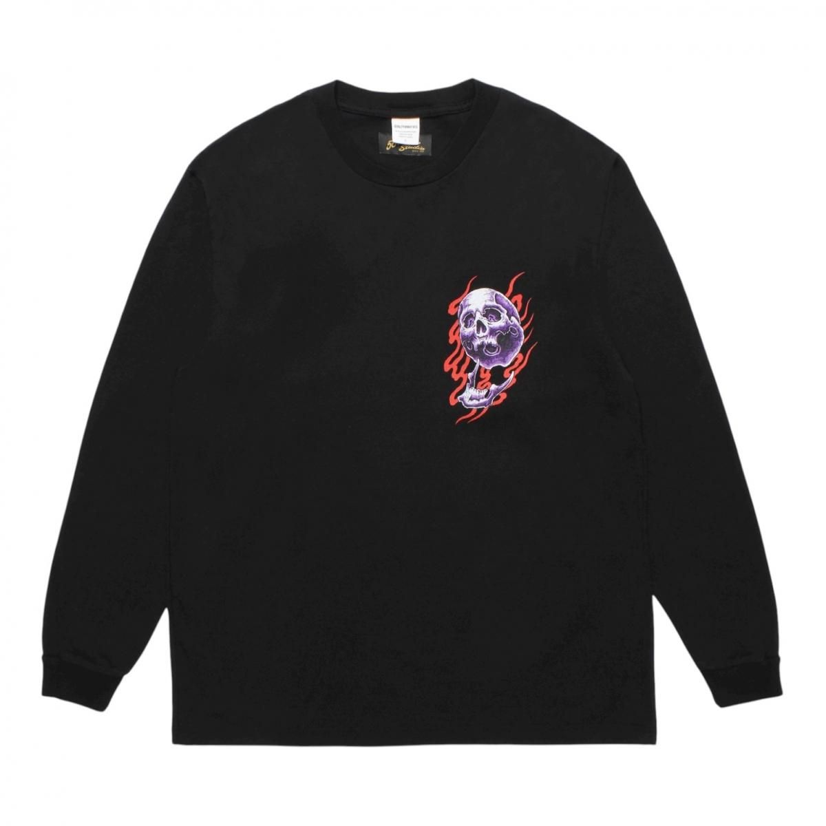 WACKOMARIA<BR>56 TATTOO STUDIO / WASHED HEAVY WEIGHT CREW NECK T-SHIRT (BLACK)