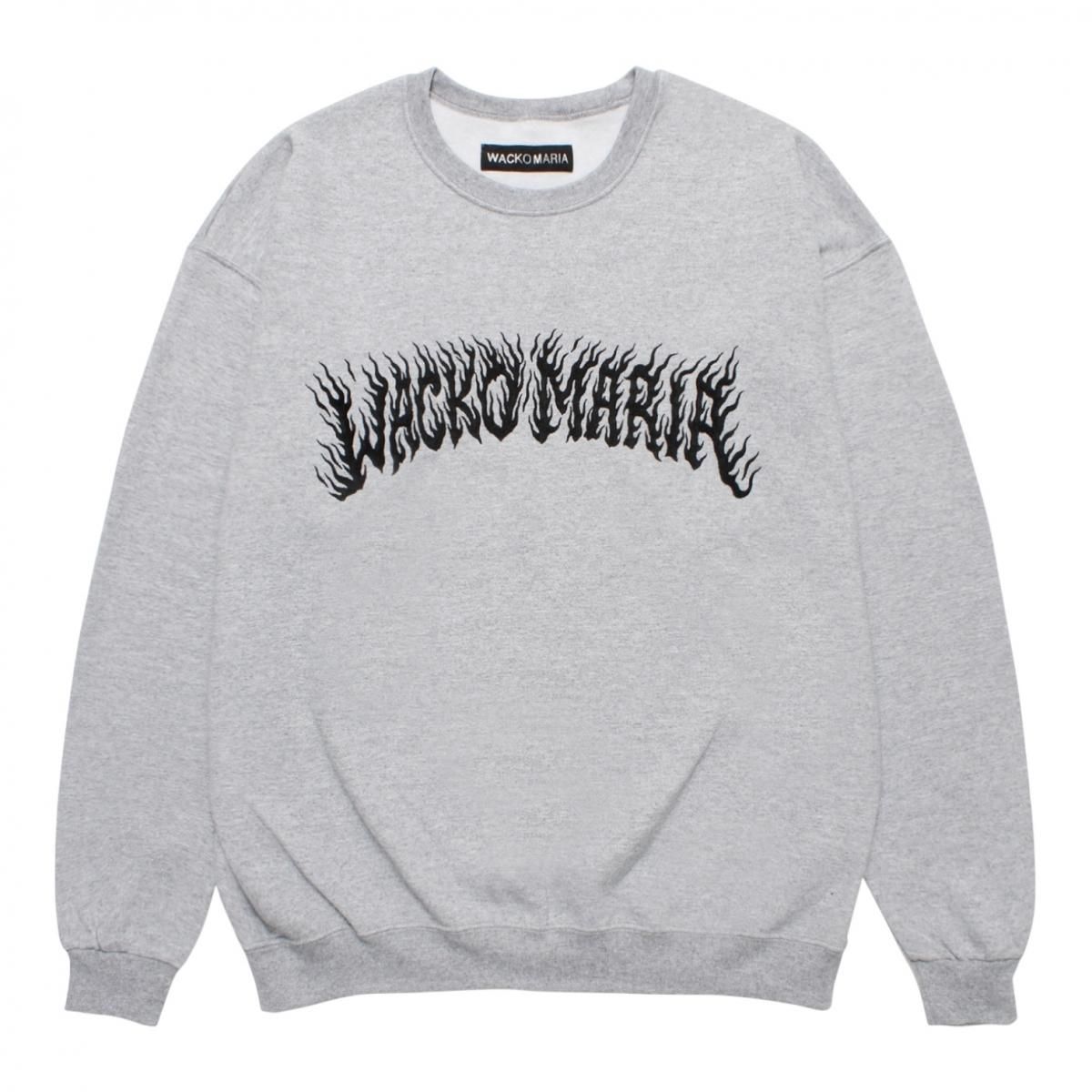 WACKOMARIA<BR>TIM LEHI / CREW NECK SWEAT SHIRT (TYPE-2) (GRAY)