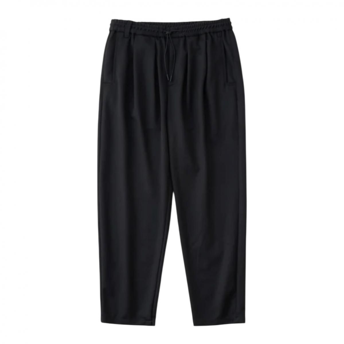White<BR>Mountaineering<BR>2TUCK EASY TAPERED PANTS (BLACK)